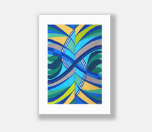 Load image into Gallery viewer, Waves artwork with mount